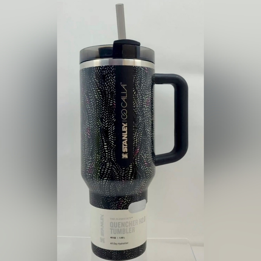 Stanley X Calia 40oz Black Quencher Tumbler with Straw And Handle NWOB - Picture 1 of 1